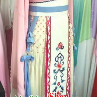 Chinese Traditional Opera Princess Water Sleeve Dress Ancient Beijing Opera Diva Embroidered Costume for Women