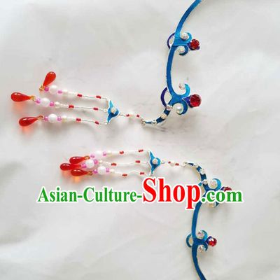 Chinese Ancient Princess Tassel Hairpins Traditional Beijing Opera Diva Court Hair Accessories for Adults