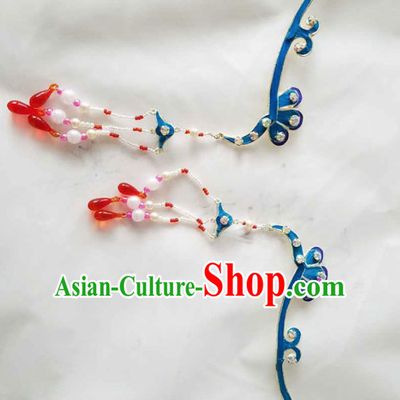 Chinese Ancient Princess Tassel Step Shake Hairpins Traditional Beijing Opera Diva Court Hair Accessories for Adults