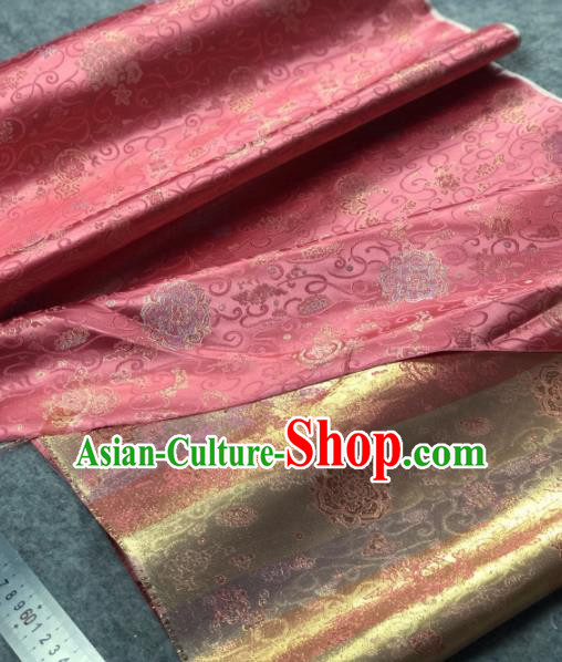 Traditional Chinese Silk Fabric Classical Pattern Design Pink Brocade Fabric Asian Satin Material Traditional Chinese Silk Fabric Classical Pattern Design Pink Brocade Fabric Asian Satin Material