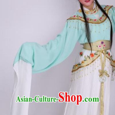 Chinese Traditional Opera Imperial Consort Green Dress Ancient Beijing Opera Diva Embroidered Costume for Women
