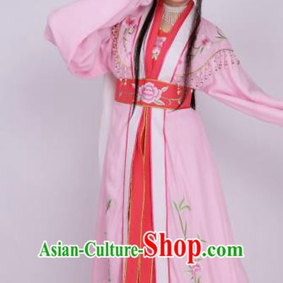 Chinese Traditional Opera Nobility Lady Pink Dress Ancient Beijing Opera Diva Embroidered Costume for Women