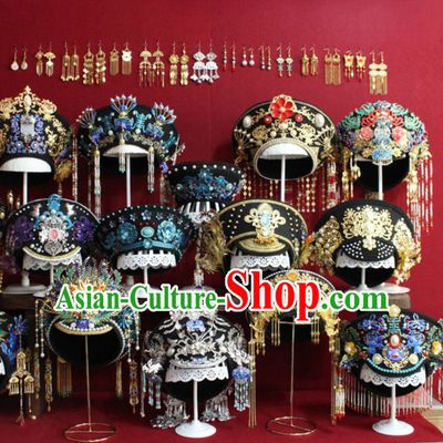 Ancient Chinese Handmade Crown Headwear Asian Imperial Hair Jewelries
