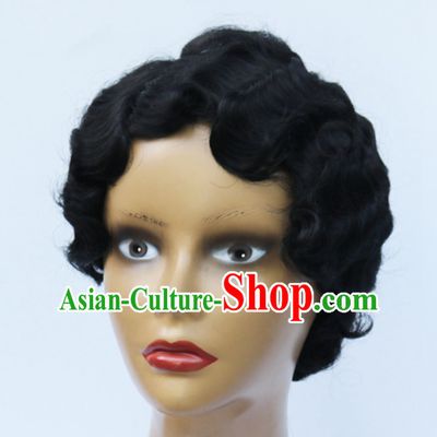 Old Shanghai Style Black Wig Asian Wigs for Women