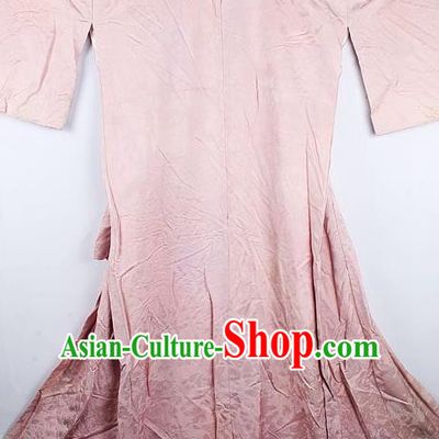 Japanese Traditional Geisha Pink Furisode Kimono Asian Japan National Yukata Dress Costume for Women