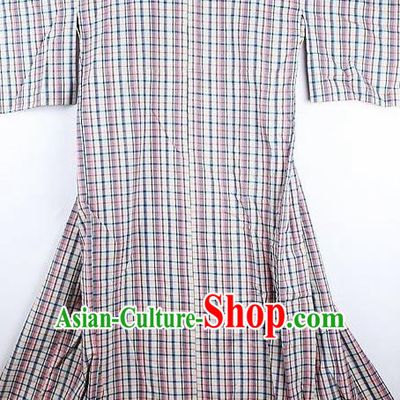 Japanese Traditional Lattice Pattern Kimono Asian Japan National Yukata Costume for Men