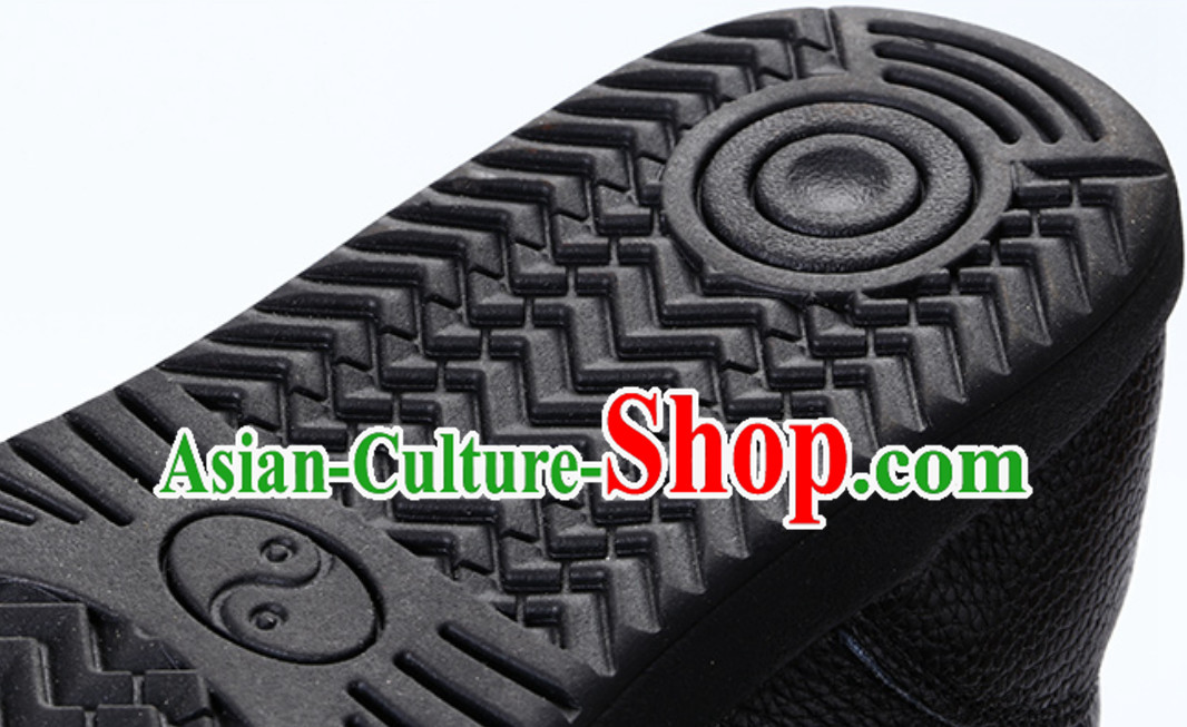 Traditional Black Leather Tai Chi Shoes Traditional Black Leather Tai Chi Shoes