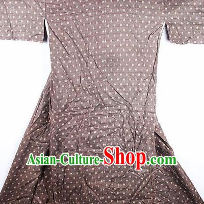 Japanese Traditional Classical Brown Kimono Asian Japan National Yukata Costume for Men