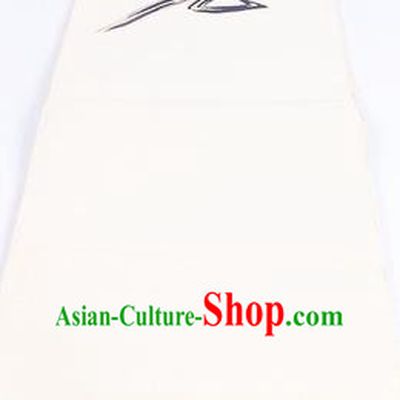 Japanese Traditional Kimono Ink Painting Lotus White Brocade Belt Asian Japan National Yukata Waistband for Women