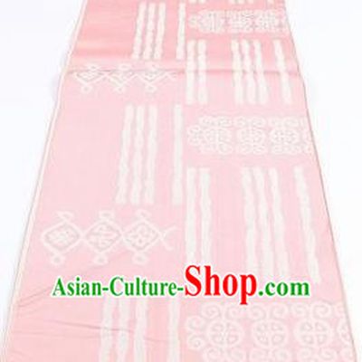 Japanese Traditional Kimono Classical Pattern Pink Brocade Belt Asian Japan National Yukata Waistband for Women