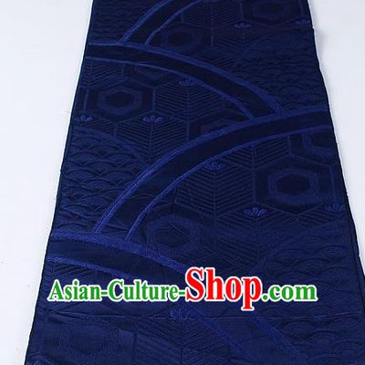 Japanese Kimono Classical Pattern Design Royalblue Brocade Belt Asian Japan Traditional National Yukata Waistband for Women