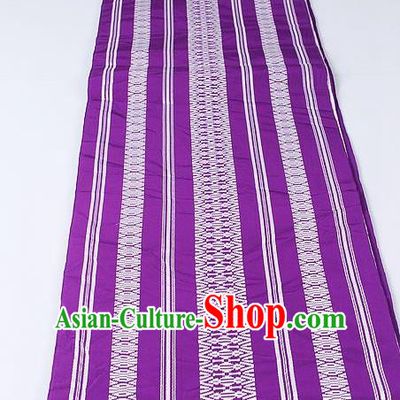 Japanese National Kimono Classical Pattern Design Purple Brocade Belt Asian Japan Traditional Yukata Waistband for Women