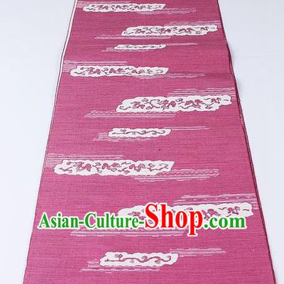 Japanese National Kimono Classical Pattern Design Lilac Brocade Belt Asian Japan Traditional Yukata Waistband for Women