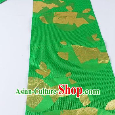 Japanese Ceremony Kimono Classical Pattern Design Green Brocade Belt Asian Japan Traditional Yukata Waistband for Women