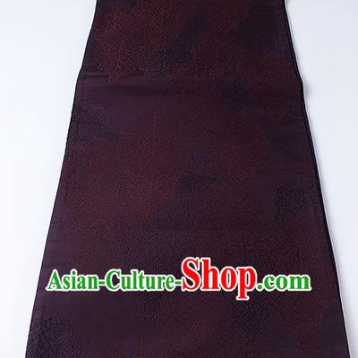 Japanese National Kimono Classical Pattern Design Purple Brocade Belt Asian Japan Traditional Yukata Waistband for Women