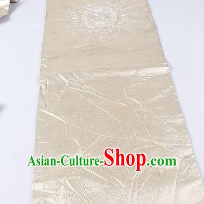 Japanese Ceremony Kimono Classical Pattern Beige Belt Asian Japan Traditional Yukata Waistband for Women