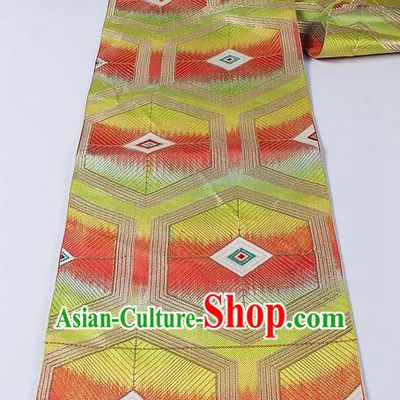 Japanese Kimono Accessories Classical Hexagon Pattern Belt Asian Japan Traditional Ceremony Yukata Waistband for Women