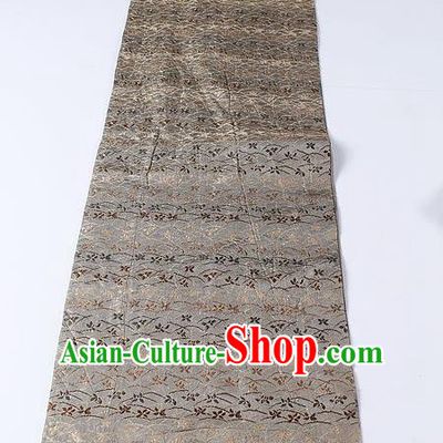 Japanese Ceremony Kimono Classical Cornflower Pattern Grey Belt Asian Japan Traditional Yukata Waistband for Women