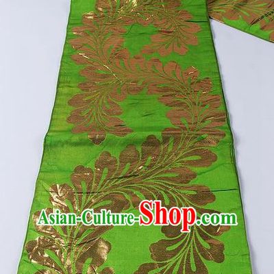 Japanese Kimono Accessories Classical Ombre Flowers Pattern Green Belt Asian Japan Traditional Ceremony Yukata Waistband for Women