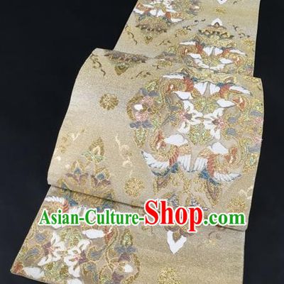 Japanese Traditional Yukata Embroidered Accessories Classical Pattern Brocade Belt Asian Japan Kimono Waistband for Women