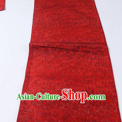 Japanese Ceremony Kimono Classical Pattern Red Belt Asian Japan Traditional Yukata Waistband for Women