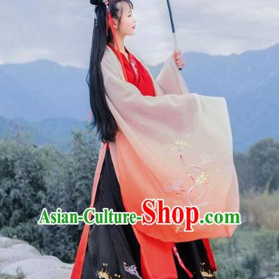Chinese Traditional Han Dynasty Imperial Consort Hanfu Dress Ancient Court Princess Embroidered Historical Costume for Women