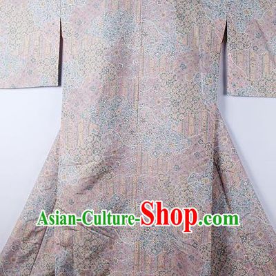 Asian Japanese Ceremony Clothing Printing Lilac Kimono Traditional Japan National Yukata Costume for Men