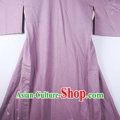 Asian Japanese Ceremony Clothing Classical Pattern Lilac Kimono Traditional Japan National Yukata Costume for Men