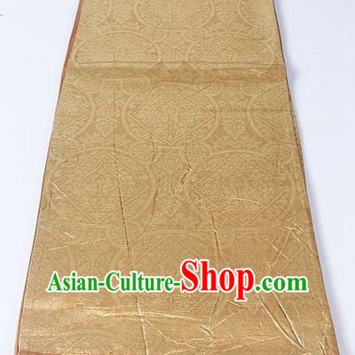 Asian Japanese Yukata Accessories Classical Pattern Golden Brocade Belt Japan Traditional Kimono Waistband for Women
