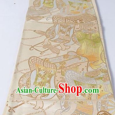 Asian Japanese Yukata Accessories Classical Pattern Brocade Belt Japan Traditional Kimono Waistband for Women
