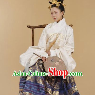 Ancient Chinese Ming Dynasty Court Queen Hanfu Dress Traditional Imperial Empress Replica Costume for Women