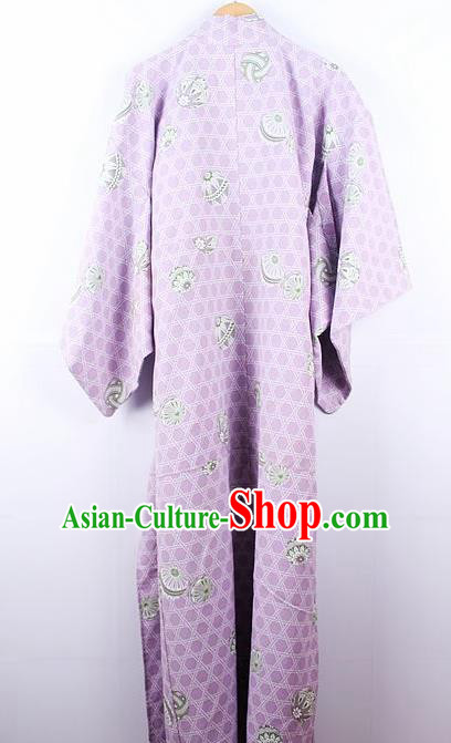 Asian Japanese Ceremony Palace Printing Lilac Kimono Traditional Japan Yukata Dress for Women Asian Japanese Ceremony Palace Printing Lilac Kimono Traditional Japan Yukata Dress for Women