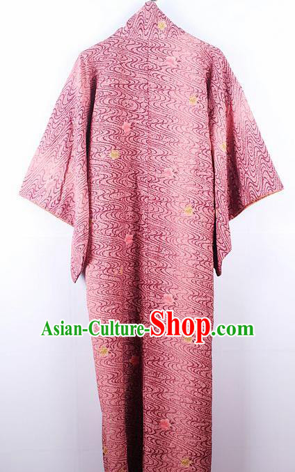 Asian Japanese Ceremony Palace Printing Wine Red Kimono Traditional Japan Yukata Dress for Women Asian Japanese Ceremony Palace Printing Wine Red Kimono Traditional Japan Yukata Dress for Women