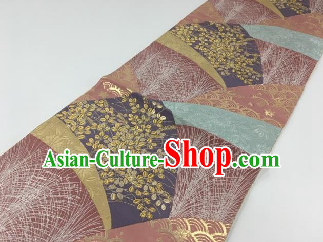 Japanese Traditional Classical Pattern Deep Pink Waistband Kimono Brocade Accessories Asian Japan Yukata Belt for Women