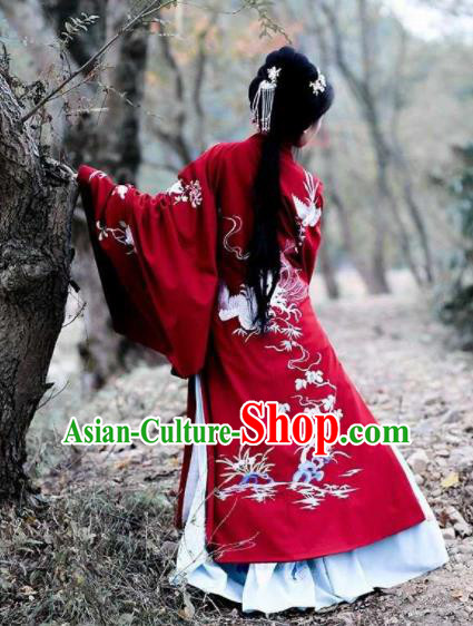 Traditional Chinese Ming Dynasty Palace Princess Hanfu Dress Ancient Court Wedding Replica Costumes for Women