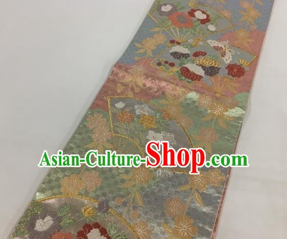 Japanese Traditional Classical Chrysanthemum Butterfly Pattern Pink Waistband Kimono Brocade Accessories Asian Japan Yukata Belt for Women Japanese Traditional Classical Chrysanthemum Butterfly Pattern Pink Waistband Kimono Brocade Accessories Asian Japan Yukata Belt for Women