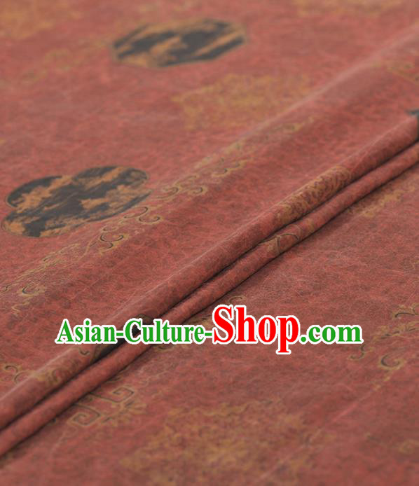 Chinese Traditional Pattern Design Gambiered Guangdong Gauze Asian Brocade Silk Fabric Chinese Traditional Pattern Design Gambiered Guangdong Gauze Asian Brocade Silk Fabric