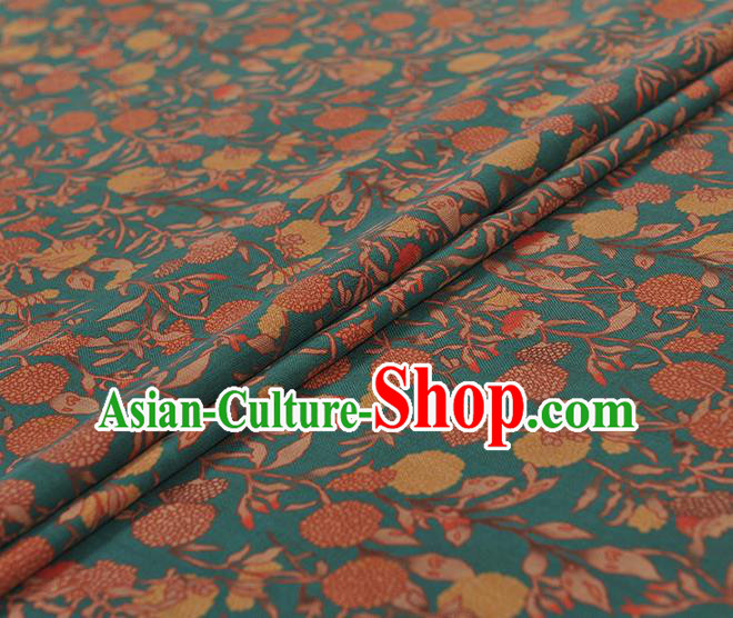 Chinese Traditional Hydrangea Pattern Design Blue Gambiered Guangdong Gauze Asian Brocade Silk Fabric Chinese Traditional Hydrangea Pattern Design Blue Gambiered Guangdong Gauze Asian Brocade Silk Fabric