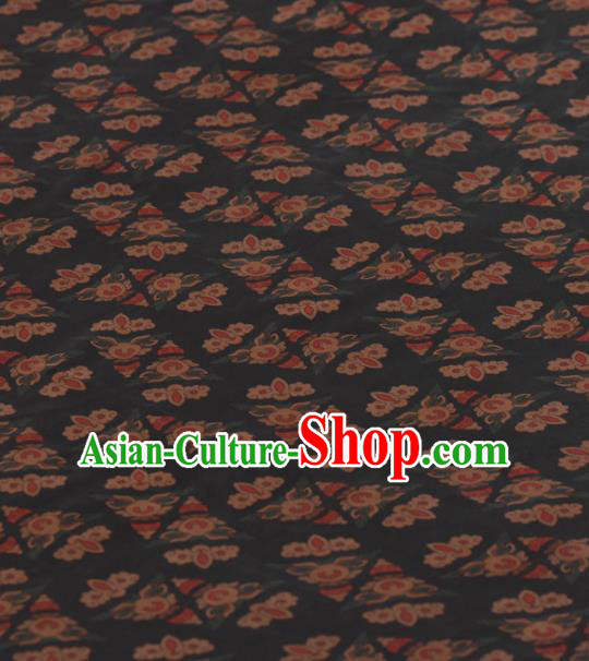 Asian Chinese Classical Pattern Design Black Gambiered Guangdong Gauze Traditional Cheongsam Brocade Silk Fabric Asian Chinese Classical Pattern Design Black Gambiered Guangdong Gauze Traditional Cheongsam Brocade Silk Fabric