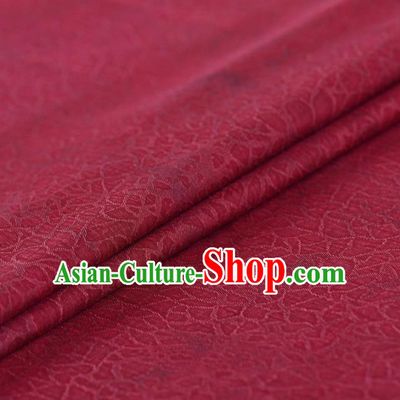 Asian Chinese Classical Pattern Wine Red Gambiered Guangdong Gauze Traditional Cheongsam Brocade Silk Fabric