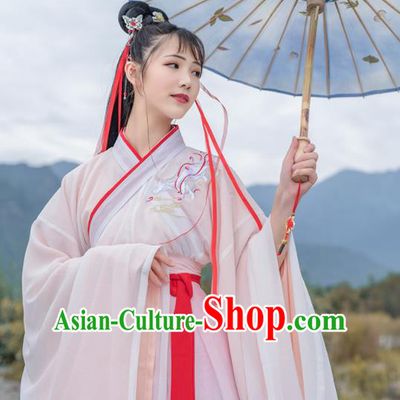 Chinese Ancient Han Dynasty Historical Costume Antique Traditional Court Princess Hanfu Dress for Women
