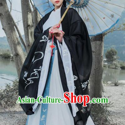 Chinese Ancient Imperial Concubine Embroidered Hanfu Dress Antique Traditional Jin Dynasty Court Historical Costume for Women