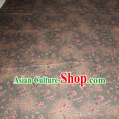 Chinese Traditional Cheongsam Classical Plum Pattern Gambiered Guangdong Gauze Asian Satin Drapery Brocade Silk Fabric