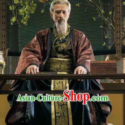 Chinese Ancient Hanfu Clothing The Legend of Deification Zhou Dynasty Wen Emperor Ji Chang Historical Costume and Headpiece