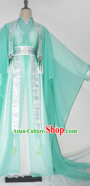 Customized Chinese Cosplay Swordsman Shen Qingqiu Green Costume Ancient Drama Childe Clothing for Men Customized Chinese Cosplay Swordsman Shen Qingqiu Green Costume Ancient Drama Childe Clothing for Men