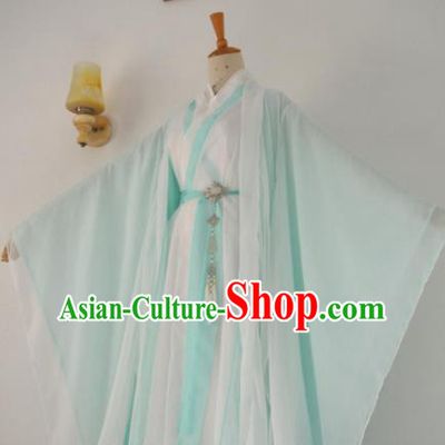 Chinese Customized Traditional Cosplay Taoist Green Costume Ancient Drama Childe Swordsman Clothing for Men