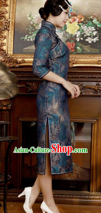 Chinese Traditional Customized Cheongsam National Costume Classical Qipao Dress for Women Chinese Traditional Customized Cheongsam National Costume Classical Qipao Dress for Women