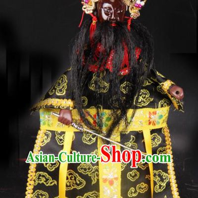 Traditional Chinese Handmade King of Hell Puppet Marionette Puppets String Puppet Wooden Image Arts Collectibles