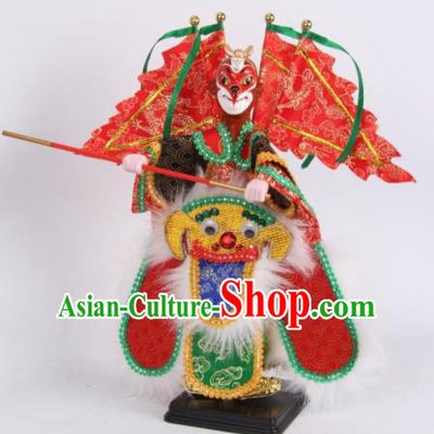 Traditional Chinese Handmade Handsome Monkey King Puppet Marionette Puppets String Puppet Wooden Image Arts Collectibles