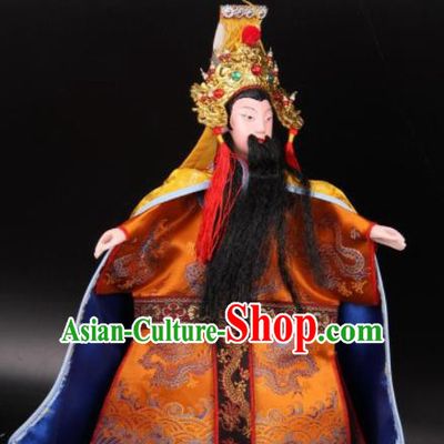 Traditional Chinese Handmade Emperor Puppet Marionette Puppets String Puppet Wooden Image Arts Collectibles